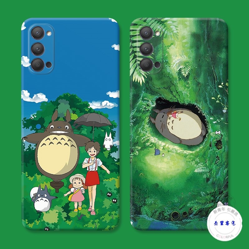 适用于可爱龙猫9oppo reno6手机壳8 5pro+7卡通4