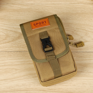 结实简约风简约款老人用手机腰包多用途装两个腰上戴存放有拉链