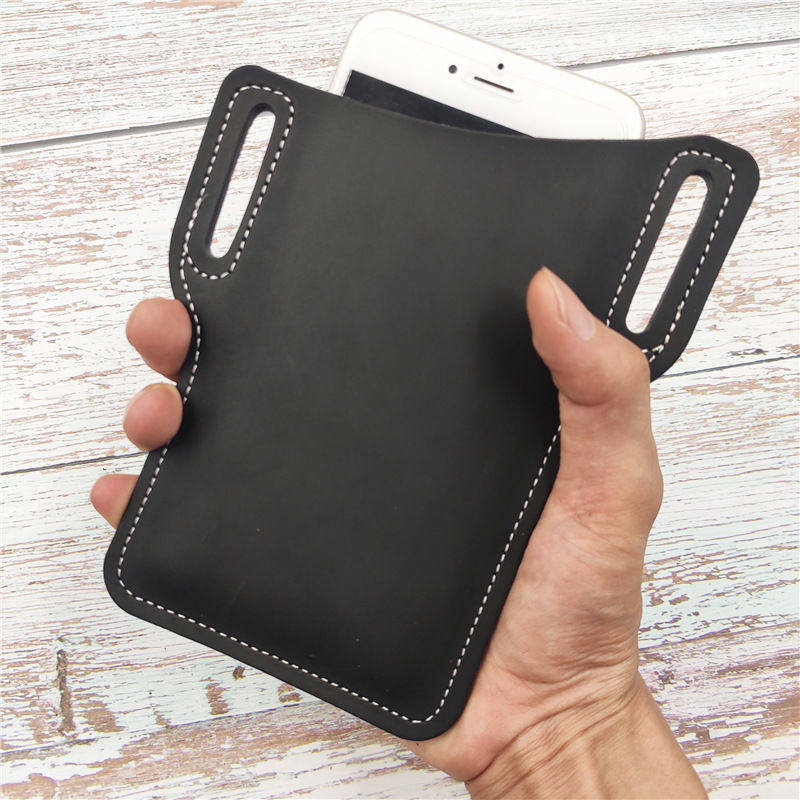 2026新款真皮小手机腰包男款工地干活多功能小巧防水穿皮带耐磨