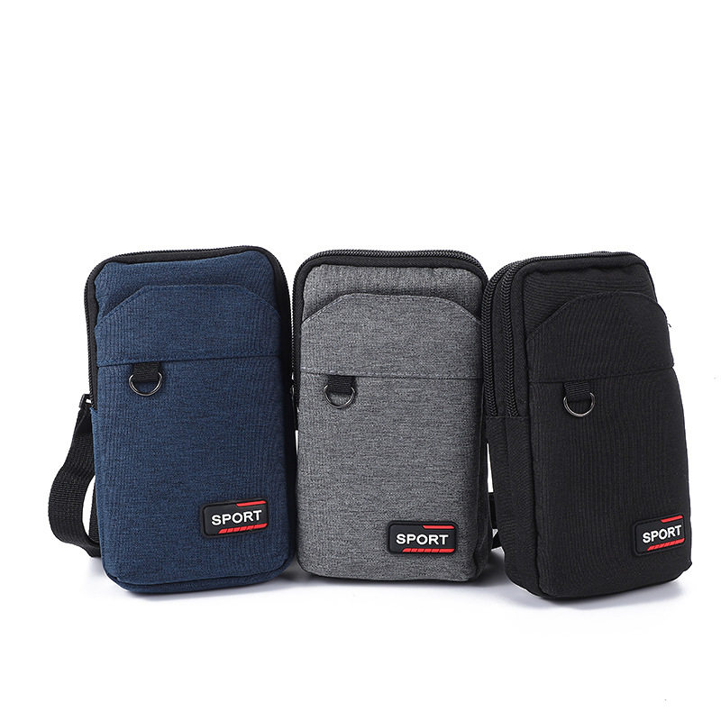 手机腰带式腰包专用袋多隔层防尘保护手机袋帆布容量男工地装