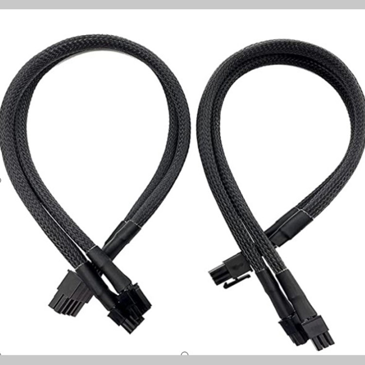 mac 6pin 线 GPU 8Pin转迷你双小6Pin 套编织网 MAC显卡线
