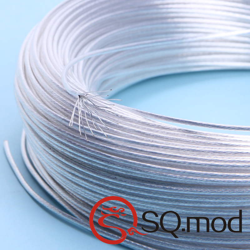 特氟龙 纯铜镀银电子线 1平方 18AWG镀银线  透明银线