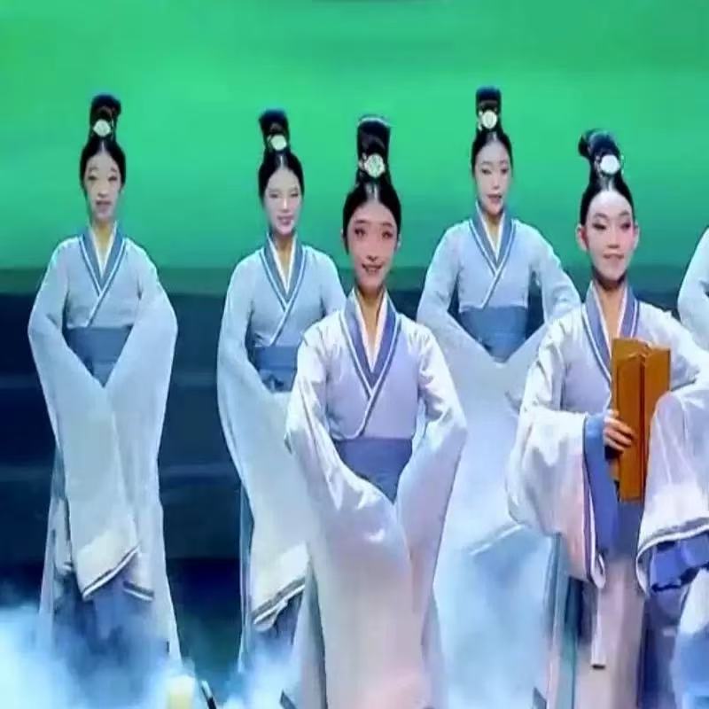 儿童汉服古风唐装演出服