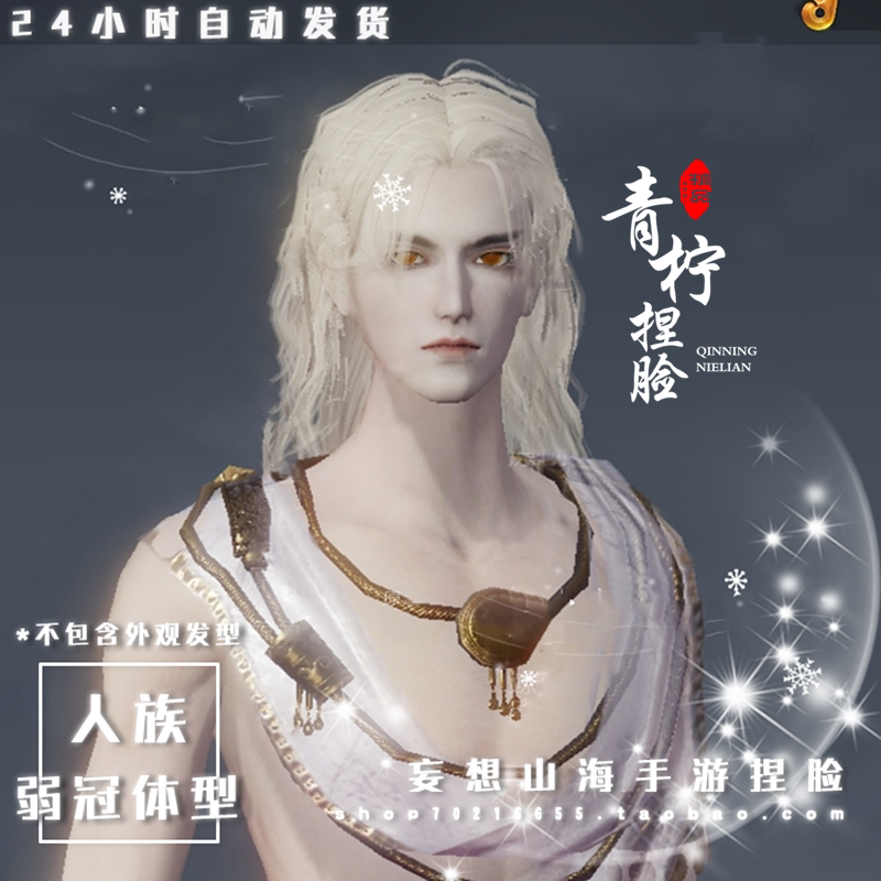 妄想山海捏脸数据人族 男 弱冠 超帅的 手游捏脸型 不包含发型