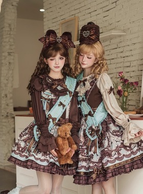 【定金】Alice girl原创新款 Lolita熊熊板巧 doll感 JSK 背带裙