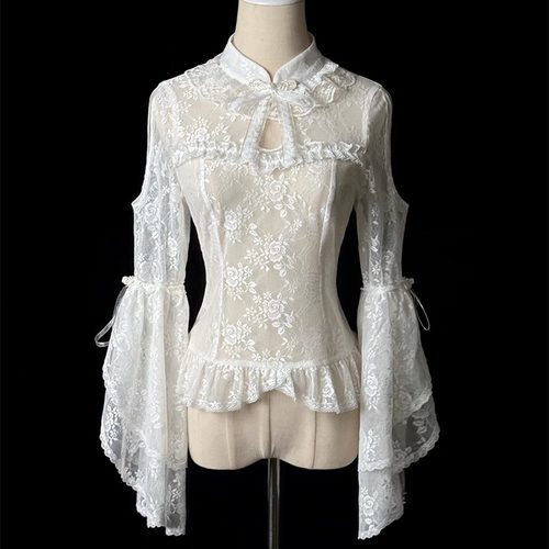 Alicegirl原创款蝶语姬袖衬衫