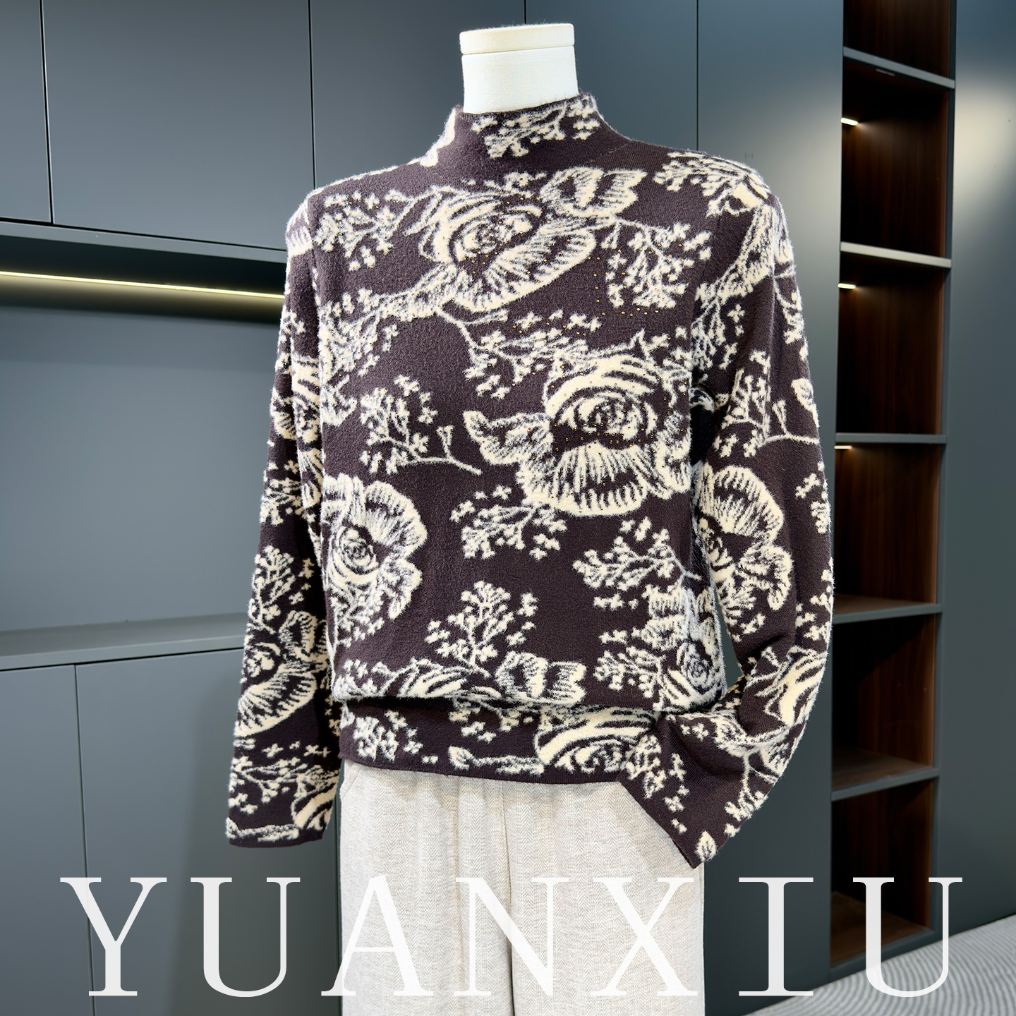 中老年妈妈装秋冬毛衣2025新款中年人女装时尚内搭上衣打底衫洋气