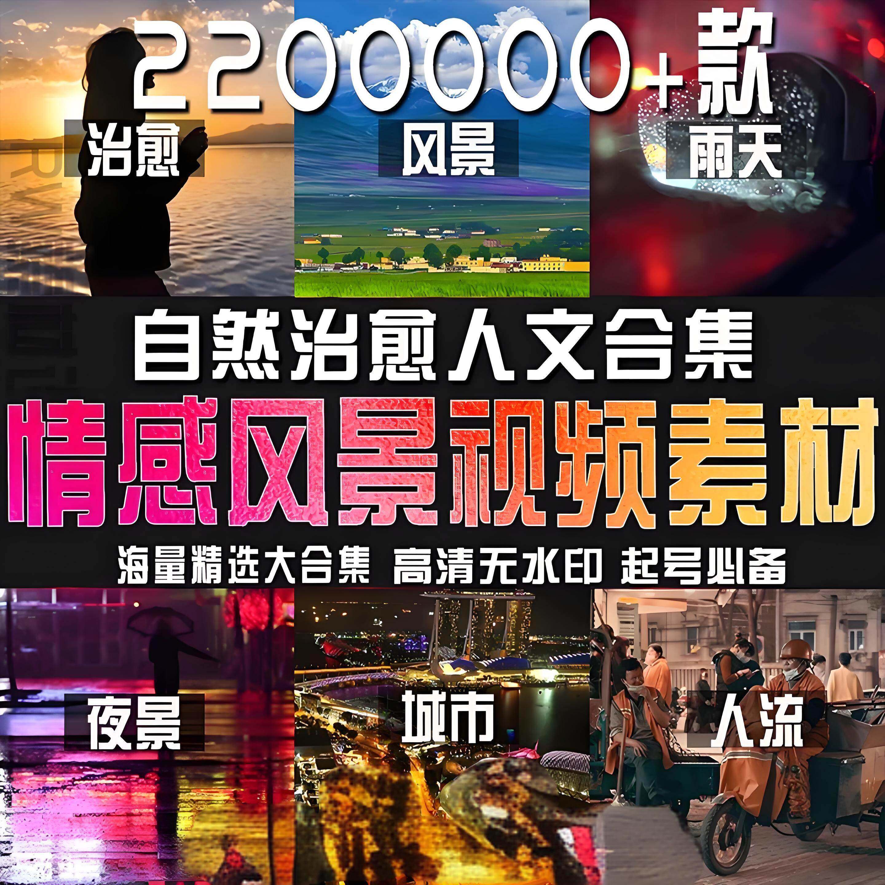 短影片素材城市高清抖音励志语录无声无字幕自然风景夜景情感剪辑