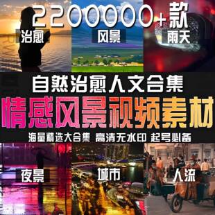 短影片素材城市高清抖音励志语录无声无字幕自然风景夜景情感剪辑