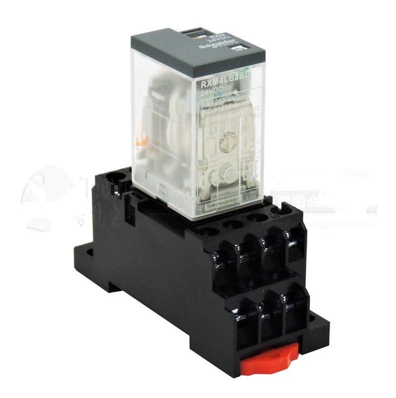 原装正品 施耐德中间继电器 RXM4LB2BD RXZE1M4C 4开4闭24V带底座