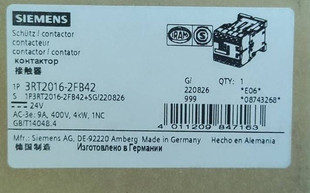正品 2FB42 西门子 3RT2016 DC24V 直流接触器 原装