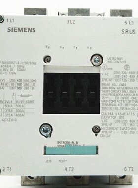 原装正品 西门子 接触器 3RT5066-6AP36 330A 220V交直流ACDC全新