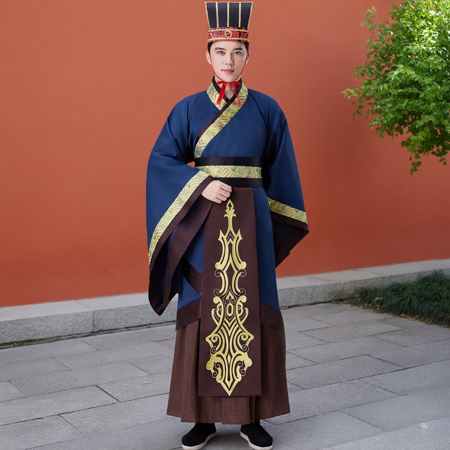 古装男装汉服唐装秦朝春秋战国三国臣子官服汉朝大臣古代演出服装