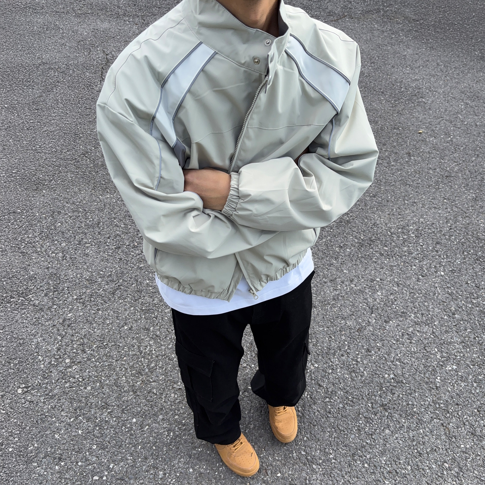 UNCLEBLUE 机能复古运动夹克25秋季新品美式赛车服夹克