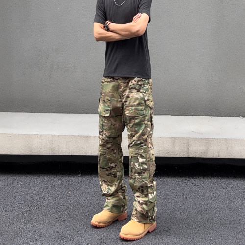 户外军迷耐磨防刮格纹蛙服单裤