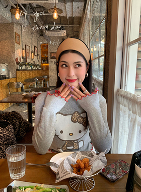 今屿花花 打底衫女秋冬内搭可外穿2025年新款灰色长袖T恤修身显瘦