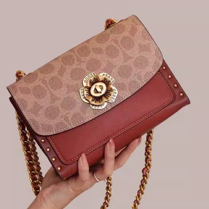 严选混背 经典山茶花链条包 斜挎小方包链条单肩斜挎包parker 102