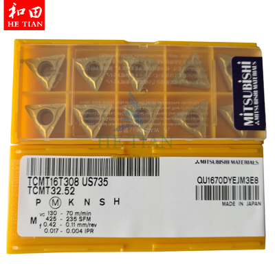 三菱MITSUBISHI镗孔刀片TCMT16T308 US735不锈钢专用和田数控刀具