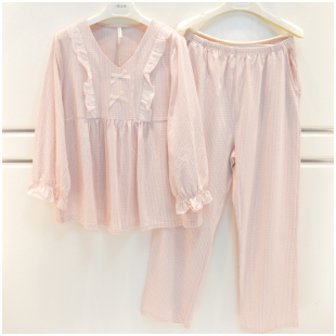 家居服套 针织棉甜美公主风套头长袖 安之伴睡衣女士2025春秋季 新品