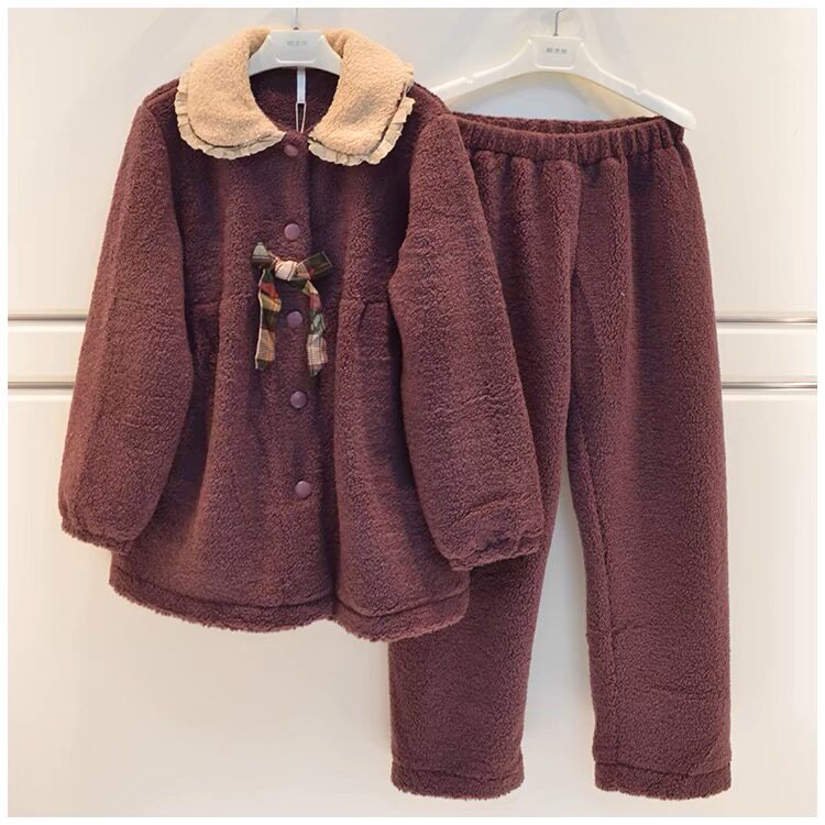 特价清仓安之伴睡衣女冬季新品保暖泰迪绒薄款夹棉简约家居服套装,女士内衣/男士内衣/家居服,睡衣/家居服套装,淘宝优惠券,粉丝福利购,淘宝优惠卷