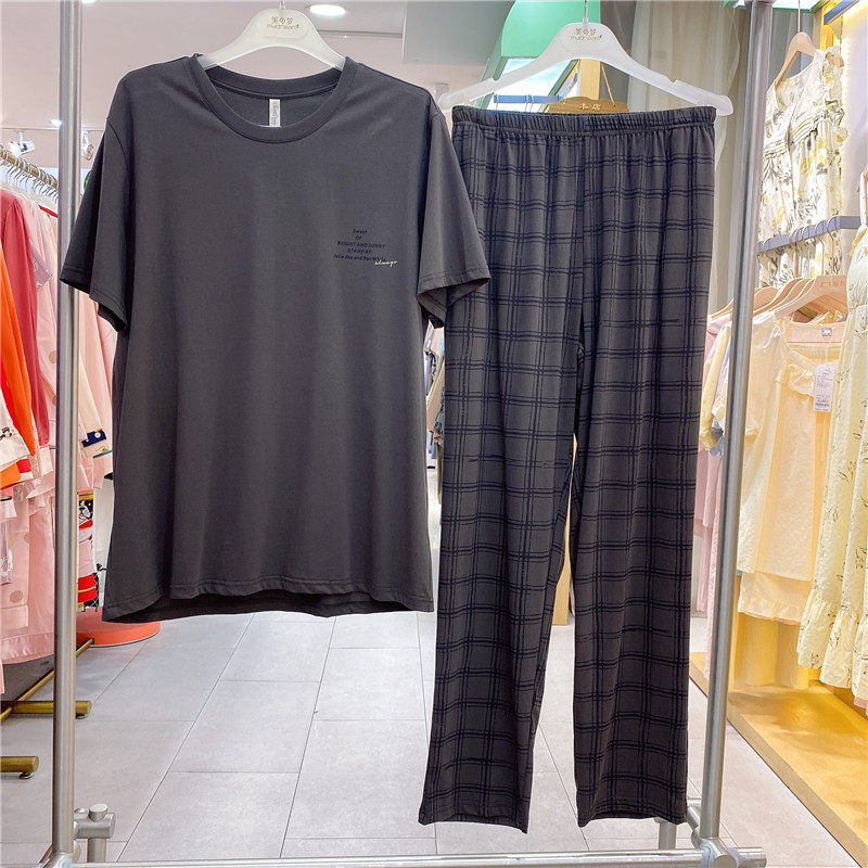 美梦休闲帅气针织纯棉男士睡衣