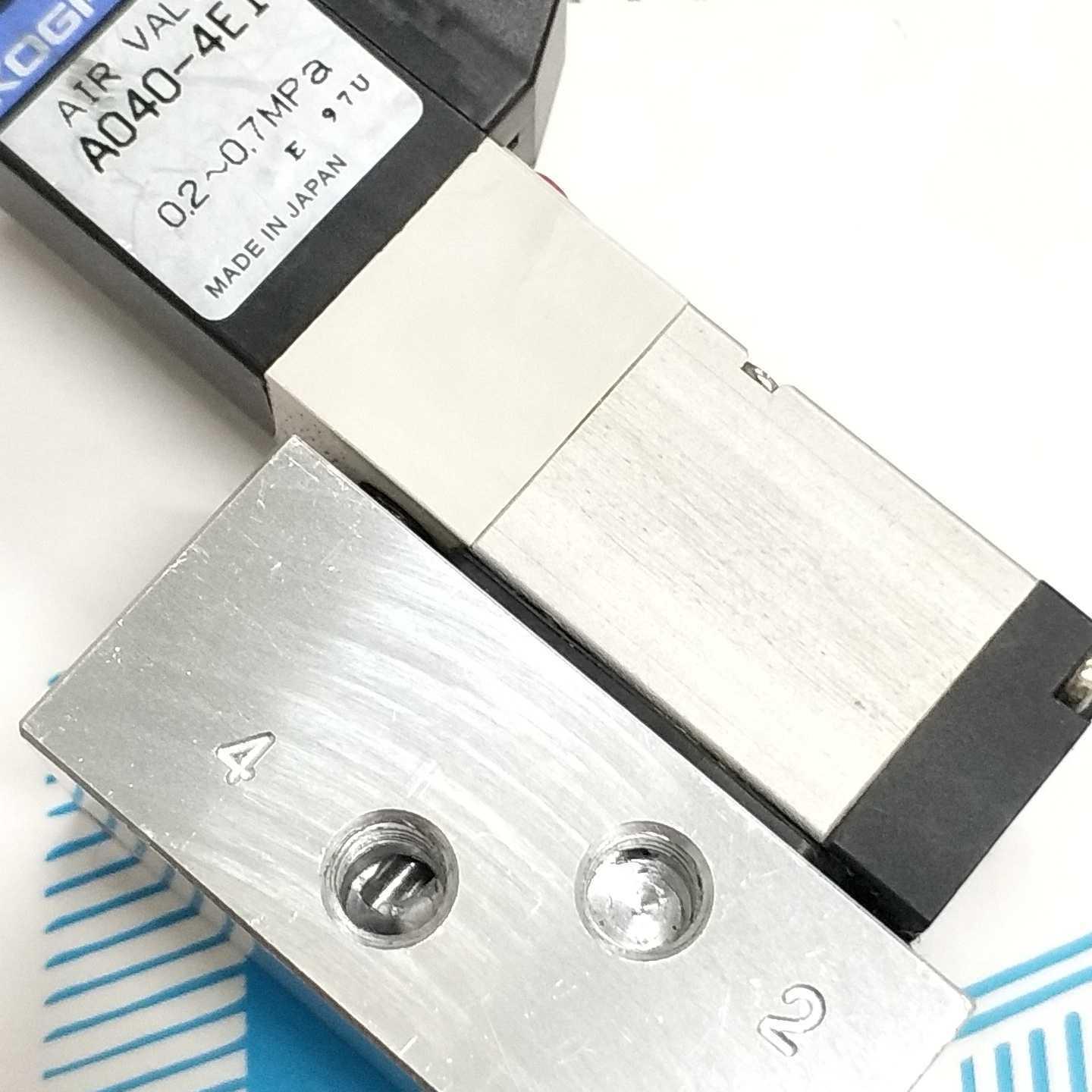 A040-4E1日本原装进口99新24VDC电磁阀 带底座可配接头
