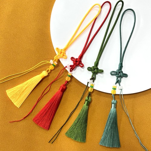 中国结流苏手把绳DIY编织挂件