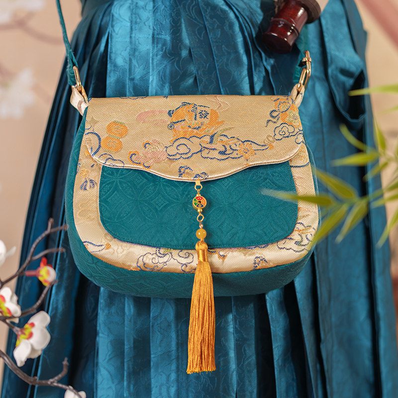 国风百搭斜挎包新中式古风货郎包单肩汉服马面裙刺绣文艺轻便布包,箱包皮具/热销女包/男包,通用款女包,淘宝优惠券,粉丝福利购,淘宝优惠卷