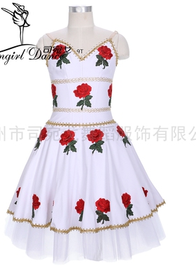 简易版花神的苏醒芭蕾舞TUTU长纱裙GDC青少年比赛演出服定制女童