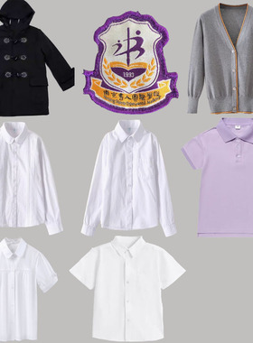 南京书人实验学校校服衬衫POLO衫羊毛呢大衣中大童学院牛角扣外套