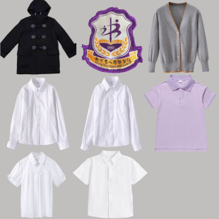 南京书人实验学校校服衬衫POLO衫羊毛呢大衣中大童学院牛角扣外套