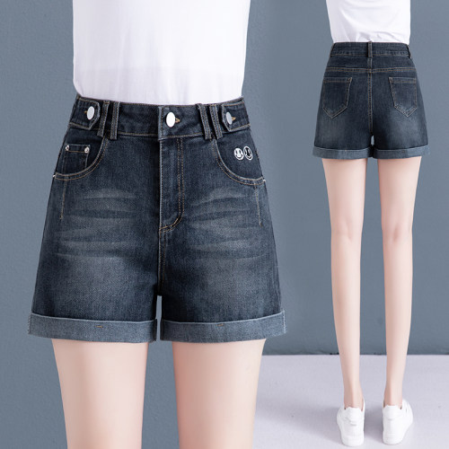 黑色牛仔短裤女外穿夏季薄款
