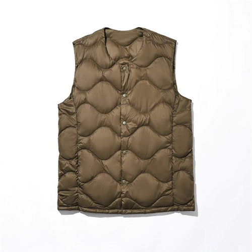 特大号轻薄羽绒内胆马甲男背心加肥加大码无领肥佬圆领服V领超薄