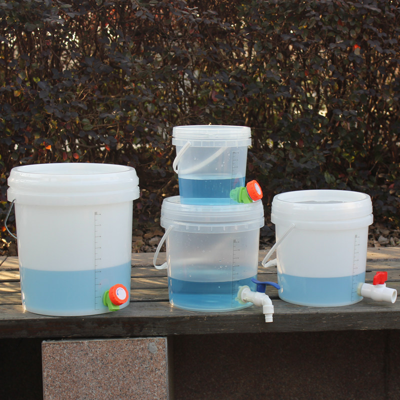 5L透明刻度桶带水龙头防疫洗手水桶
