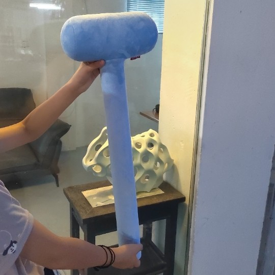 定制70cm特大号毛绒锤子奇怪玩具影视拍戏道具直播拍卖教具特制