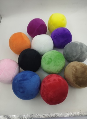 绿色毛绒球10cm13cml15cm棉球黑红黄粉蓝紫橙色游戏儿童彩色玩具