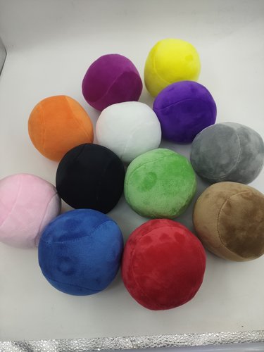 绿色毛绒球10cm13cml15cm棉球黑红黄粉蓝紫橙色游戏儿童彩色玩具