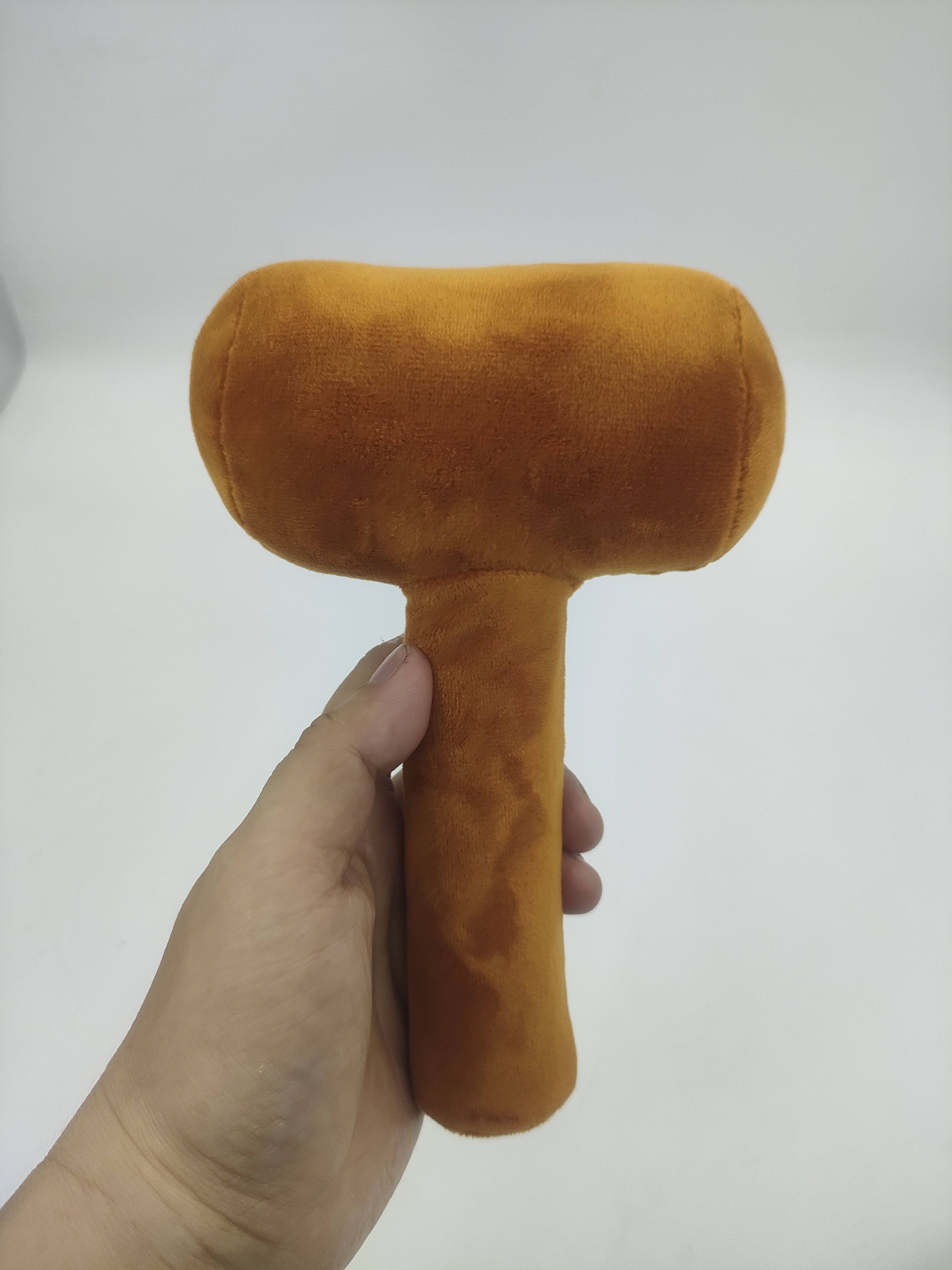 定制棕色毛绒小锤子玩具娃娃配件婴儿早教抓握不掉毛可水洗教具男