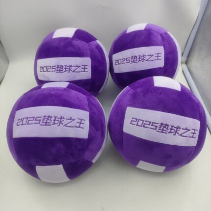 定制紫色毛绒排球送教练朋友队友毕业礼物纪念品学校学生5号排球