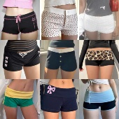 短裤 热裤 合集 MSYOUCAN 四季 辣妹运动拼接低腰撞色休闲裤 专区