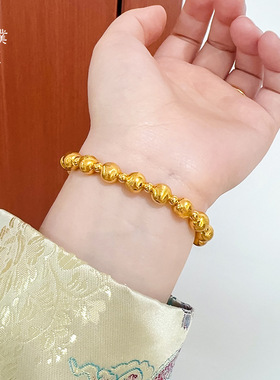 金店同款沙猫眼圆珠手链串