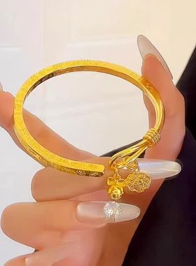 真空电镀吉言挂坠手镯中式