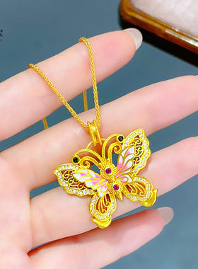 沙金珐琅彩点钻花丝庄生晓