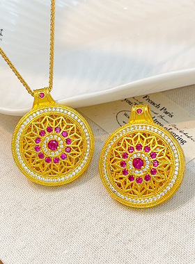 韦雪同款沙金古法点钻玫瑰