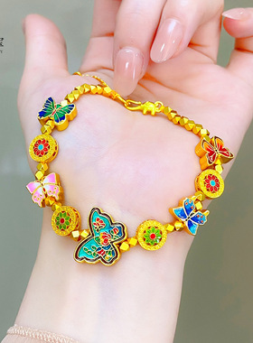 金店同款古法沙999烧蓝珐