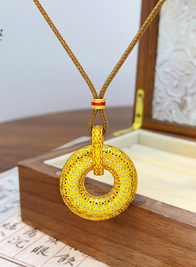 金店同款沙满钻花丝古钱币