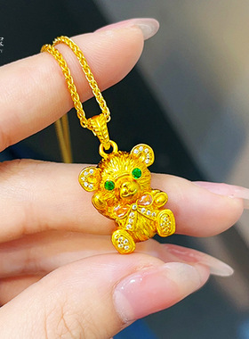 金店同款沙古法点钻蝴蝶结