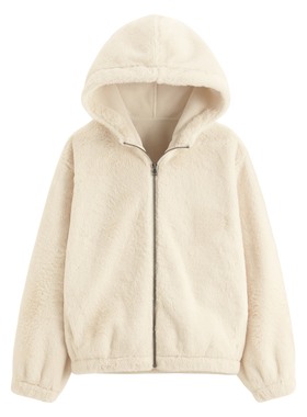 lativ 诚衣 柔软长刷毛连帽外套-女