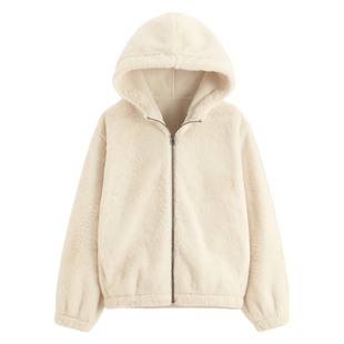lativ 诚衣 柔软长刷毛连帽外套-女