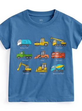 lativ 诚衣 工程车印花T恤-Baby